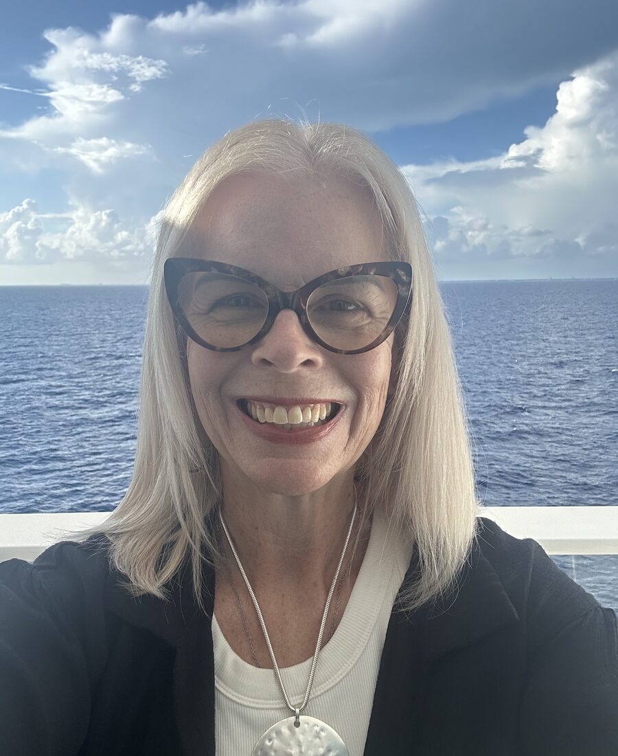 Leah Rogers on deck at sea