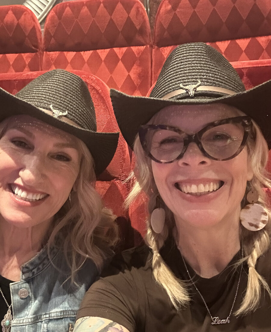 Leah Rogers and a friend at a show