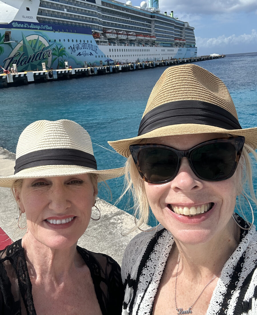 Leah Rogers and a friend on a cruise port day