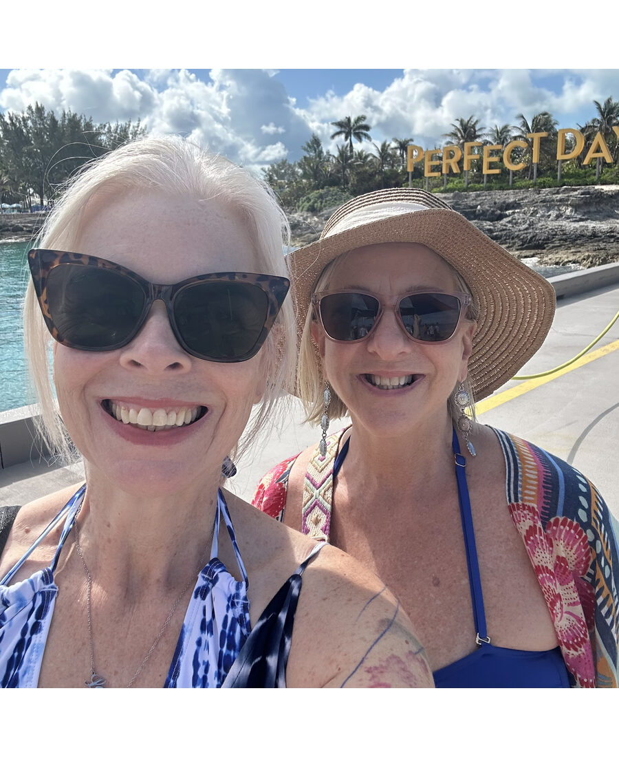 Leah Rogers and a friend enjoying a Perfect Day at CocoCay